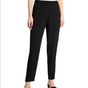 Eileen Fisher silk cigarette pants M black